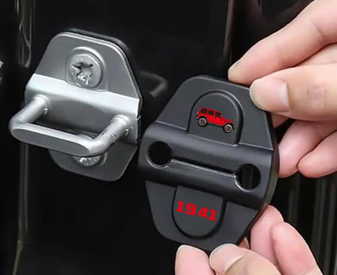 Installing Tough Stainless Steel Door Lock Decoration Cover Set For 2018 2025 Jeep Wrangler JL JLU Gladiator JT