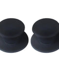Rack Ready One Pair 1/4 Inch NAB Hub Adapters for Reel to Reel Tape Recorders, black rubber construction, 56x35mm design.
