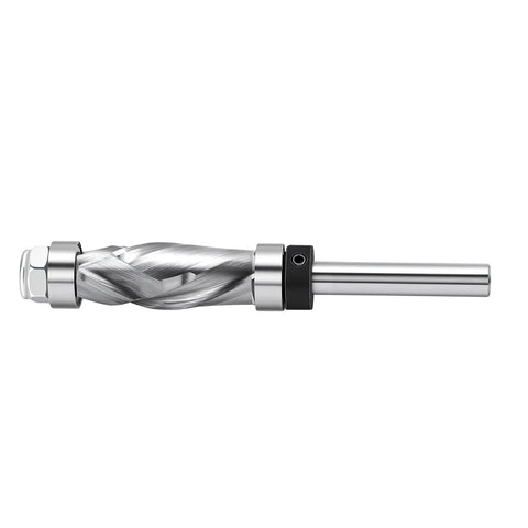 Top Picks Pocreation Compression Flush Trim Router Bit For Precise Woodwork Jobs with 1/4 Inch Shank And 1/2 Inch Cutting Diameter, metal construction.