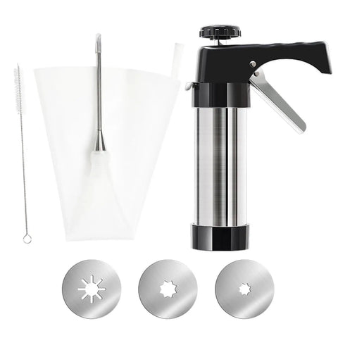 Stainless Steel Churro Press And Maker For Easy Spanish Treats Home Kitchen Dessert Tool DIY Churros Device with accessories visible
