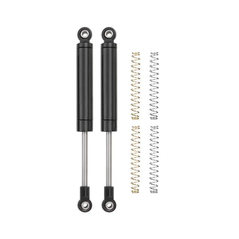 4-Pack 100mm Aluminum RC Shock Absorbers Dampers For 1/10 RC Crawlers parts with springs on a white background