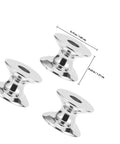 10 Pack Aluminum Alloy Cabinet Handles Drawer Knobs Metal Wardrobe Pulls Single Hole Silver Finish No Fuss Easy Install