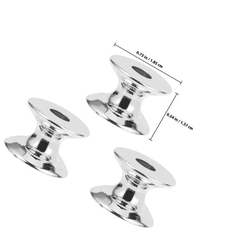 10 Pack Aluminum Alloy Cabinet Handles Drawer Knobs Metal Wardrobe Pulls Single Hole Silver Finish No Fuss Easy Install