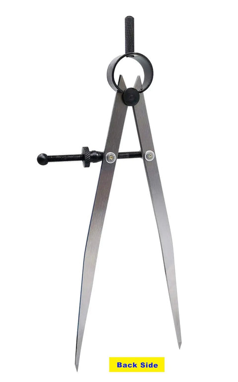 Heavy Duty 8 Inch Adjustable Steel Wing Divider With Rock Solid Locking Pin For Leather Crafting And Woodworking, back side view.