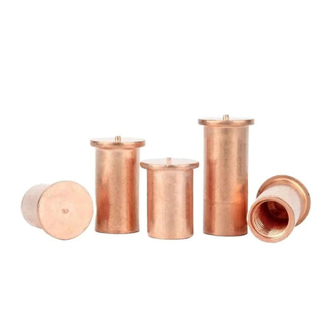 Built Tough Heavy Duty Carbon Steel Copper Plated Spot Weld Studs And Nuts For Pcb Led Smt Mounts M3 M4 M5 M6 Thread Connectors in various sizes.