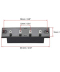 4 Way Spring Loaded Speaker Terminal Clips Push Release Connector Set 3 Pack Wire Terminal Strip Block WP4-7 with dimensions