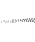Get Ready For Any Job With This Huge 200PCS Tension Compression Spring Kit Featuring 20 Durable Metal Extension Coil Sizes Perfect For Tool Maintenance And Auto Repairs In An Organized Labeled Box. Metal springs in 20 sizes laid out for repair use.