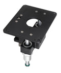 Precision Router Lift Aluminum Alloy Woodworking Table with smooth glide adjustment and two sturdy vertical shafts.