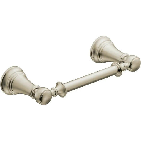 Weymouth Pivoting Double Post Toilet Paper Holder In Nickel Finish With Easy Roll Change No Traditional Roller No Fuss Hassle Free Wall Mount Bathroom Accessory For Modern Bathrooms