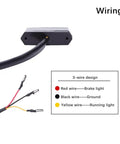 Dope Mini Motorcycle Tail Light LED Blinker License Plate Light Universal Black Auxiliary Indicator For Electric Bikes Bobbers Cruisers ATVs Dirt Bikes Quads And More Easy Install With 3M Adhesive No Drilling, 3-wire wiring