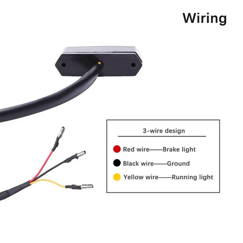 Dope Mini Motorcycle Tail Light LED Blinker License Plate Light Universal Black Auxiliary Indicator For Electric Bikes Bobbers Cruisers ATVs Dirt Bikes Quads And More Easy Install With 3M Adhesive No Drilling, 3-wire wiring