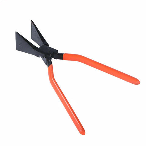 Pro Grade Three Piece Hand Seamers Set For Sheet Metal, straight jaw pliers, durable carbon steel, chromium finish, orange handles