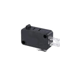 Compact Silver Micro Switch Built Tough For Industrial And Household Appliances Featuring A Dustproof Housing and robust terminals.