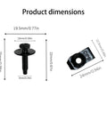 Product dimensions of the Heavy Duty Auto Shop Staple No Sweat Rig 60 Piece M6 1.0X25Mm Black Hex Head Sems Bolt And Extruded U Nut Hardware Kit.