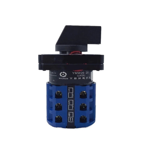 Latching 4-Position Rotary Cam Switch Changeover Switch, 3 Poles, 3 Stages, 660V 20A With Screws, front view