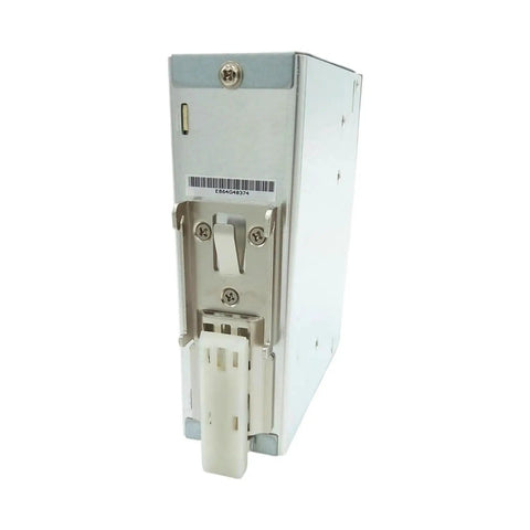 120W 24V Power Supply Built For Industrial Control Cabinets UL 508 Certified With Built In Short Circuit Protection Overload Overvoltage And Overtemperature For Reliable Automation Gear And Semiconductor Systems, rear view with DIN rail clip