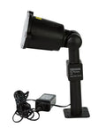 Side view of 14-inch Batman Bat Signal Projector with CUL Adapter and 16-foot cord for indoor outdoor use