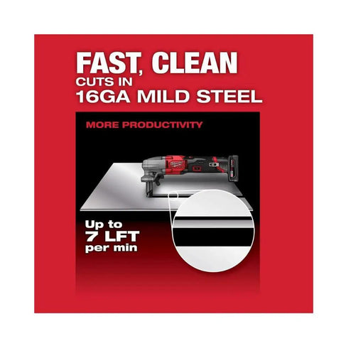M12 Fuel 16 Gauge Variable Speed Nibbler for fast, clean cuts in 16GA mild steel, cordless, ergonomic pro tool
