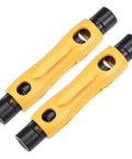 Double Ended Coax Cable Stripper For RG6 RG59 And RG11 Quad Cables, Easy One Turn Wire Cutter, Rotating Tool Removes Jacket And Dielectric