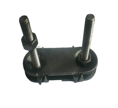 Close-up of 10 Pack 75mm Conveyor Belt Fasteners And Rubber Sheet Clips For Repair And Maintenance, 30x75mm Clip, Heavy Duty Steel.