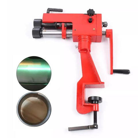Heavy Duty Sheet Metal Bead Roller Machine Steel Bender With Six Forming Dies Rock Solid Cast Steel Build For Precision Flanging Edging And Custom Body Work Red