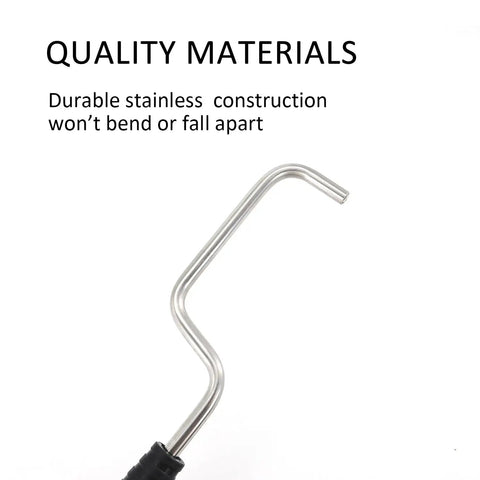 Stainless Steel Strap Winder For Flatbed Trucks And Cargo Trailers, No Fuss Quick And Easy Winding Tool detail on durable handle.