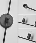 Dope Matte Black 3 Light Wall Sconce For Living Room Bedroom Hallway Porch Modern Vintage Farmhouse Style With E26 Base