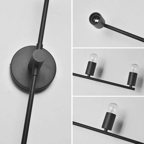 Dope Matte Black 3 Light Wall Sconce For Living Room Bedroom Hallway Porch Modern Vintage Farmhouse Style With E26 Base