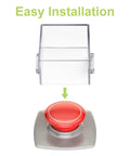 Magnetic Button Switch Cover Guard Transparent Clear Plastic Push Button Protector easy installation over red stop button.