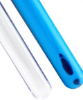 Clear Plastic Test Tubes With Red Caps 100 Pack 13mm By 100mm Mini Tubes With Lids Leak Proof Snap Caps Perfect For Diy Jewelry Beads Powder Spices Liquids Yeast Samples And Lab Experiments, clear tube close-up