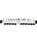Rubber Plungers For Eterna Car OEM Replacement Part 00316445M25 Heavy Duty Kitchen Tool For Commercial Food Service Use Durable Rubber Plungers For Restaurant Equipment, white and black parts laid out