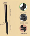 Beefy Heavy-Duty Fence Post Repair Kit Four Pack With Sturdy Anchors And Stabilizers, shown with measurements and features