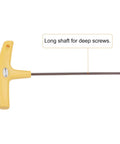 T Handle Wrench One Eighth Inch SAE Long Arm Hex Key Flat End Spanner For Automotive And Home DIY Maintenance Heavy Duty Forged S2 Steel Built For Maximum Strength And Durability A Handy Workhorse For Tight Spots And Quick Fixes, long shaft