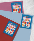 Birthday Forever Stamps 2026 Edition Two Sheets Of 20 Featuring An Oversized White Birthday Cake With Bright Colorful Candles