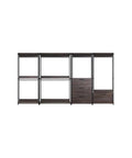 Top Shelf Wood Walk In Closet Organizer System Featuring Straight Up Customizable Shelves Heavy Duty Hanging Rods And Hassle Free Drawers for bedroom storage.