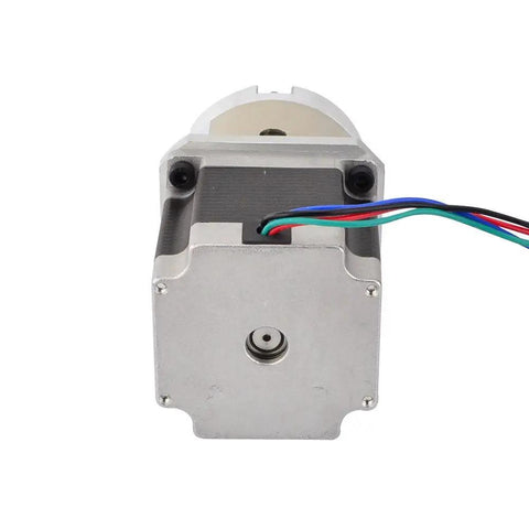 Front view of 4 To 1 Planetary Gearbox For Nema 23 Stepper Motor 2.8A For DIY CNC Mill Lathe Router with 4 wire cable