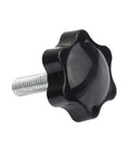 Five Pack M6 Star Head Thumb Screws Knurled Grip Knobs 25mm Long, Metal Galvanized Thumb Screws For Quick Toolless Adjustments