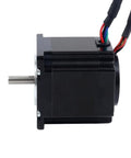 Nema 23 closed-loop stepper motor with magnetic encoder, black housing, side view with wiring harness.