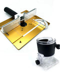 Heavy Duty Aluminum Router Table Insert Plate With Flip Up Lever And Precision Setup Bars For No Sweat Woodworking, features transparent dust collector.