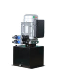 Heavy Duty 2kW Bidirectional Hydraulic Power Unit 24V To 380V Industrial Pump for electric lifting platforms in black steel frame.