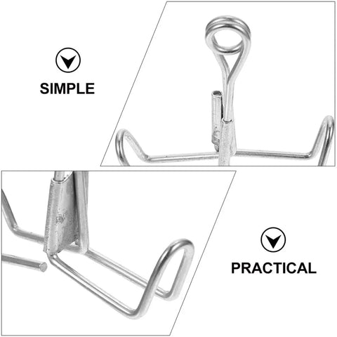 15 Pack Spring Metal Water Clamps For Tubing Flow Control, Heavy Duty Hose Clips; silver clamps close-up showing design detail