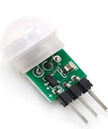 PIR Motion Sensor Module, Infrared Pyroelectric Human Body Detector, Mini IR Motion Induction Sensor, DC 2.7 to 12V, PCB top view