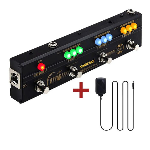 Acoustic Guitar Pedal Multi Effects With Analog Preamp And 2 Band EQ Warm Natural Tone Chorus Delay Reverb XLR Output