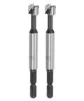 Built Tough 2 Pack Forstner Drill Bits 10mm And 13 32 Inch Quick Change Hex Shank Serrated Carbon Steel Driver for clean cuts