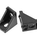 Black Aluminum Extrusion Profile Connector Kit For 20S 2020 Series corner brackets