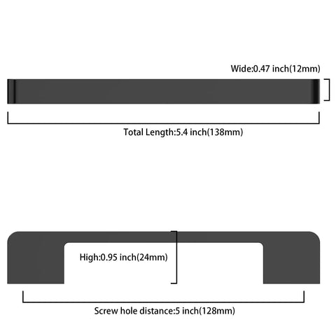 10 Pack 5 Inch Matte Black Kitchen Cabinet Handles And Drawer Pulls Hefty Build Cupboard Hardware For Instant Room Refresh Easy Install With Killer Matte Coating showing detailed dimensions and specifications.