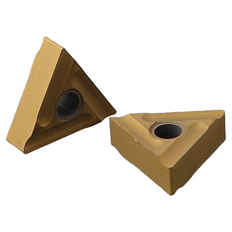 10 Pack TNMG160404R-S Carbide Turning Inserts For CNC Lathe And Milling, Pro Grade Metalworking Tools, close-up view
