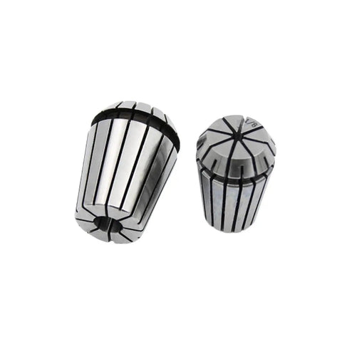 Premium Er11 Spring Collet Set 0.008mm Accuracy Perfect For Milling Lathe CNC Work With Ergonomic Handle Secure Grip And Durable Build 1-8mm Precision Tool Kit showing two ER11 collets.