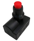 Propane Gas Patio Heater Pulse Igniter Replacement With AAA Battery Electronic Igniter For Glass Tube Commercial Heaters Not Universal Easy Install 18mm NPT Mount Requires AAA Battery Battery Not Included, showing red ignition button and black housing.