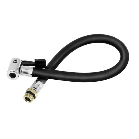 Super Tough Durable Flexible Rubber Tire Inflation Pump Hose Extension Tube One Quarter Inch Thread Connector Air Inflator hose with metal fittings